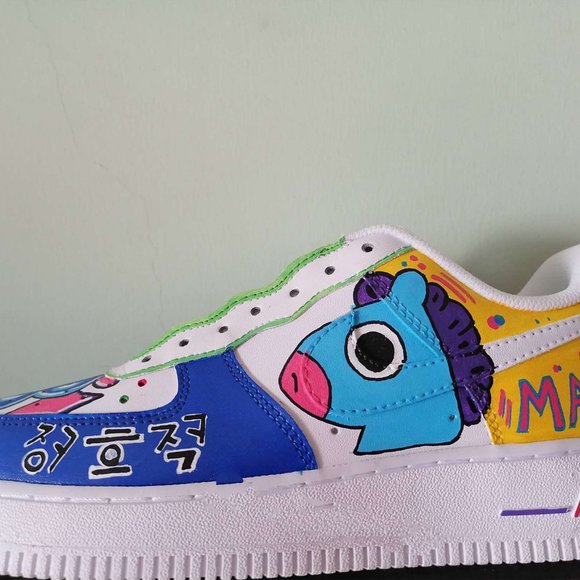 Custom Air Force 1 Sneakers Korean Style M3.5/W5/EU35.5 New - Picture 3 of 7